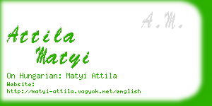 attila matyi business card